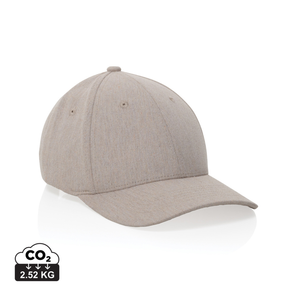 Logotrade corporate gift picture of: Milo AWARE™ recycled heather 6 panel cap 200gr