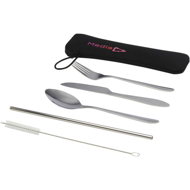 Logo trade promotional gifts picture of: Sheen 5-piece stainless steel cutlery set