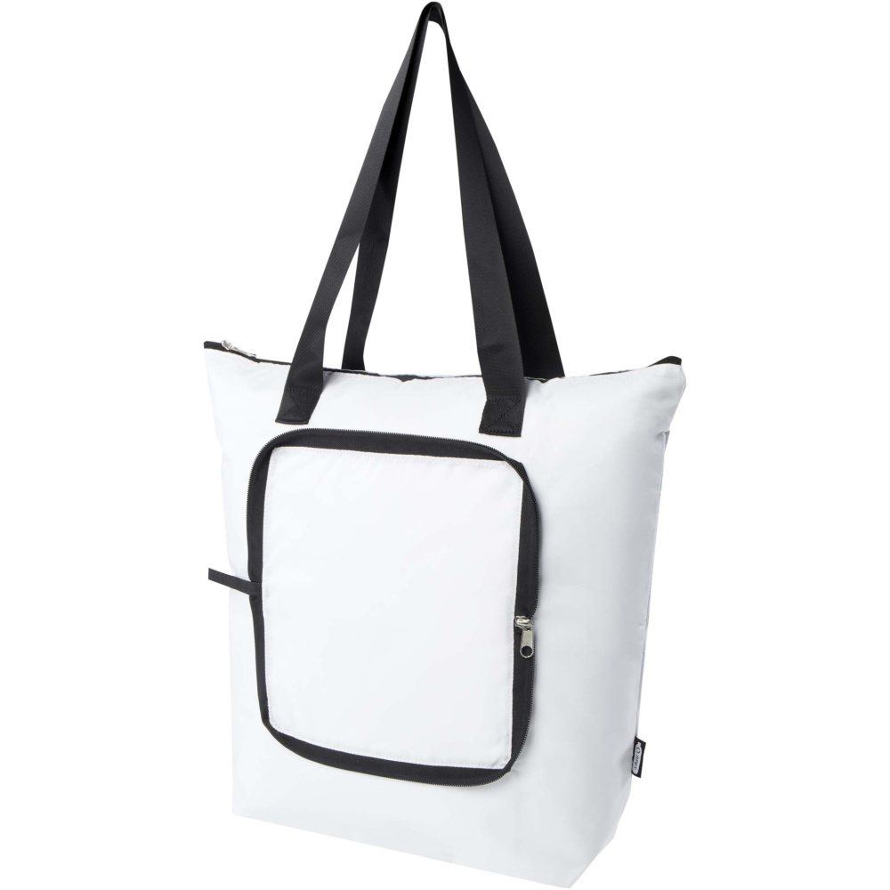 Logo trade promotional items image of: EcoFold RPET foldable tote cooler bag 15L