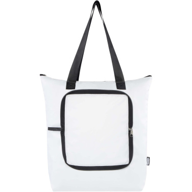 Logo trade promotional gifts image of: EcoFold RPET foldable tote cooler bag 15L