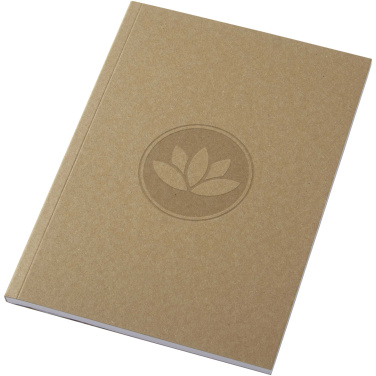 Logo trade promotional gifts picture of: Novella Austen A5 recycled soft cover kraft notebook - 50 sheets
