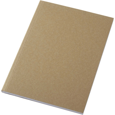 Logo trade corporate gifts image of: Novella Austen A5 recycled soft cover kraft notebook - 50 sheets