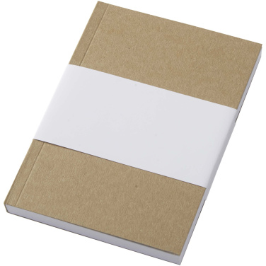 Logo trade promotional giveaways image of: Novella Austen A6 recycled soft cover kraft notebook - 100 sheets