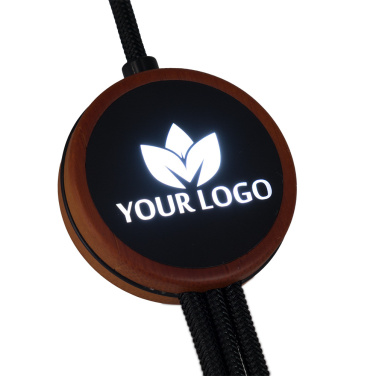 Logotrade promotional item image of: Cable 3in1 with illuminated logo - LH-ZM04