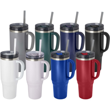 Logotrade promotional item picture of: Melbourne 1200 ml RCS certified insulated tumbler with straw