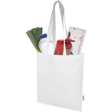 Logotrade promotional merchandise picture of: Madras Blend 140 g/m² GRS recycled cotton tote bag 7L