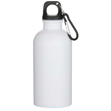 Logotrade promotional giveaways photo of: Oregon 400 ml sublimation RCS recycled single wall stainless steel water bottle with carabiner