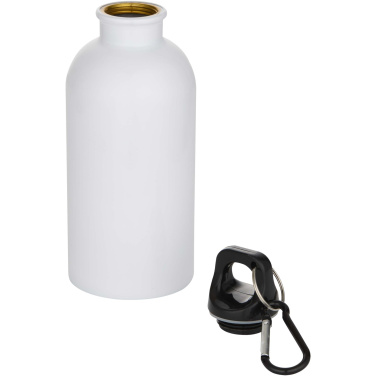 Logo trade corporate gift photo of: Oregon 400 ml sublimation RCS recycled single wall stainless steel water bottle with carabiner