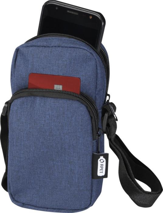 Logo trade promotional products image of: Ross GRS recycled phone pouch