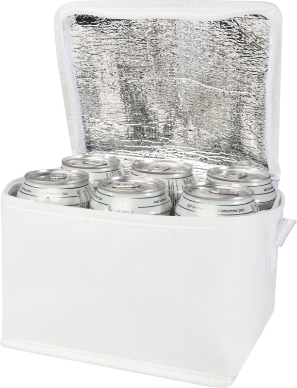 Logo trade promotional merchandise picture of: Spectrum 6-can recycled non-woven cooler bag 4L