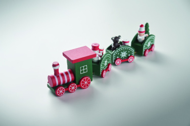 Logo trade promotional items image of: Wooden Christmas train