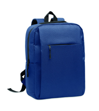 Logo trade promotional merchandise image of: Slim 15 inch laptop backpack made of 600D RPET polyester with a 210D lining and customizable printing