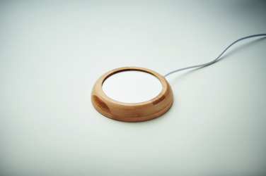 Logo trade corporate gifts picture of: Bamboo mug warmer with USB