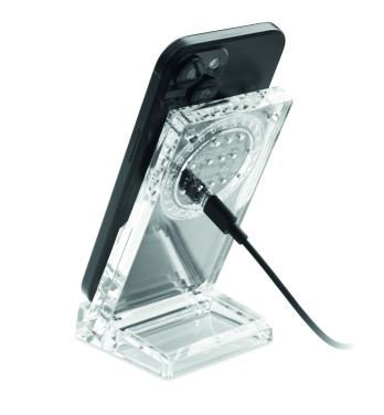 Logo trade promotional giveaway photo of: Acrylic wireless charger 15W