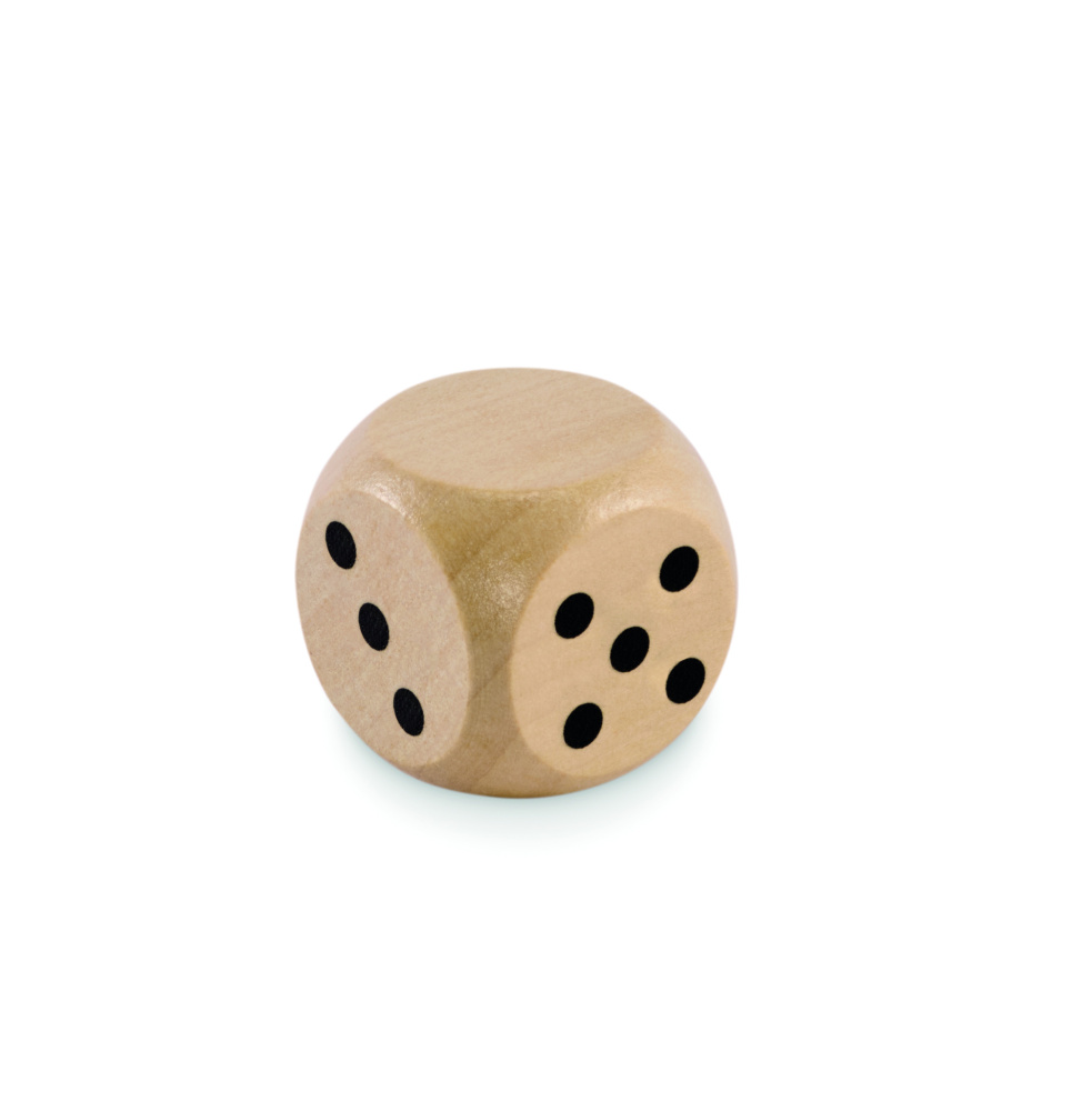 Logo trade promotional products image of: Schima wooden dice 3cm dia