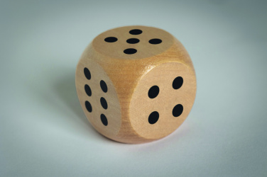 Logo trade promotional giveaways picture of: Schima wooden dice 5cm dia