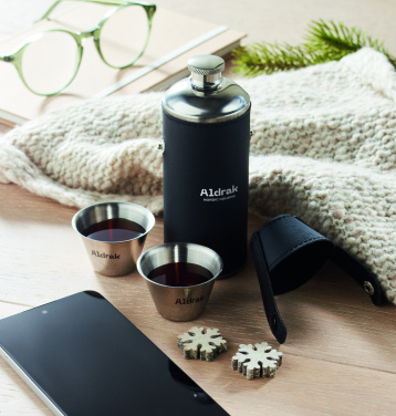 Logotrade corporate gift image of: Hip flask with shot cups