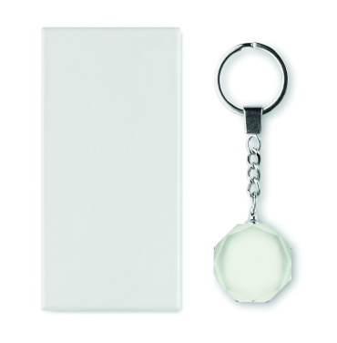 Logo trade corporate gifts picture of: Glass round award key ring