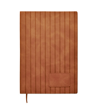 Logo trade promotional giveaways image of: A5 notebook in smokey PU