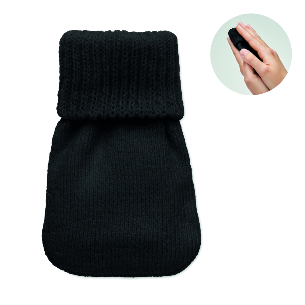 Logo trade promotional gift photo of: Hand warmer knitted polyester