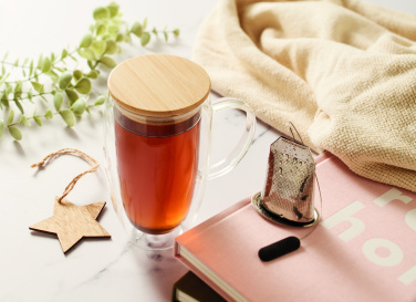 Logotrade corporate gift picture of: Double wall glass mug 450ml