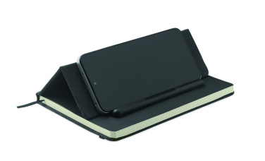 Logo trade corporate gifts picture of: A5 notebook with phone holder