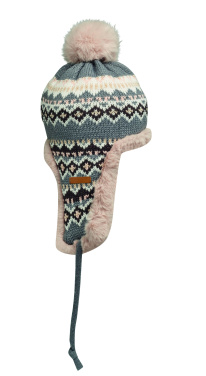 Logo trade corporate gifts image of: Knitted beanie with ear flap