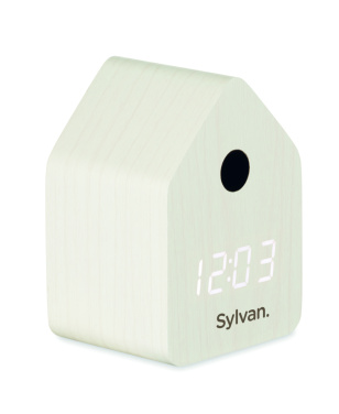 Logo trade business gifts image of: MDF cuckoo alarm clock