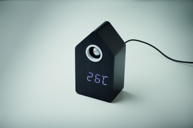 Logo trade promotional items image of: MDF cuckoo alarm clock