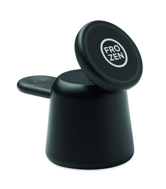 Logo trade promotional giveaway photo of: 3 in 1 wireless charger 15W