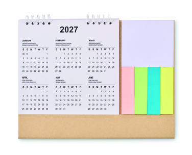 Logo trade promotional merchandise image of: Desk calendar with memo pad