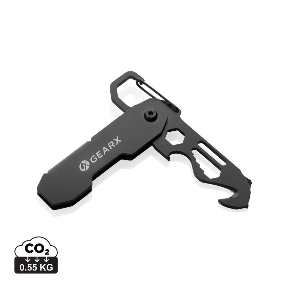 Logo trade promotional gift photo of: Gear X foldable EDC tool with carabiner and parcel cutter