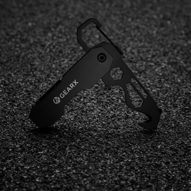 Logo trade corporate gifts picture of: Gear X foldable EDC tool with carabiner and parcel cutter