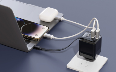 Logotrade promotional giveaways photo of: Urban Vitamin Mendocino 65W GaN charger retractable cable