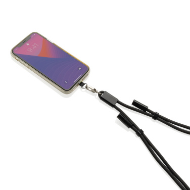 Logo trade promotional items image of: LoopAmp RCS RPET adjustable phone cord with 60W cable
