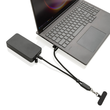 Logotrade promotional giveaway picture of: LoopAmp RCS RPET adjustable phone wrist strap 60W cable