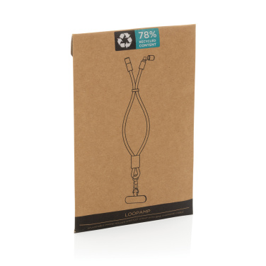 Logo trade promotional gifts picture of: LoopAmp RCS RPET adjustable phone wrist strap 60W cable