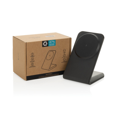 Logotrade promotional items photo of: VoltPerch RCS recycled plastic 15W magnetic wireless charger