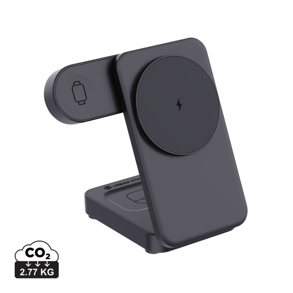 Logotrade promotional merchandise picture of: Urban Vitamin Arcadia RCS rplastic 15W 3in1 magnetic charger