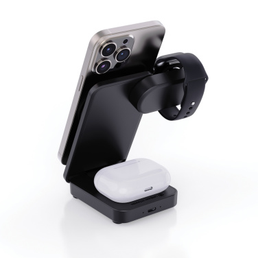 Logo trade promotional gifts picture of: Urban Vitamin Arcadia RCS rplastic 15W 3in1 magnetic charger