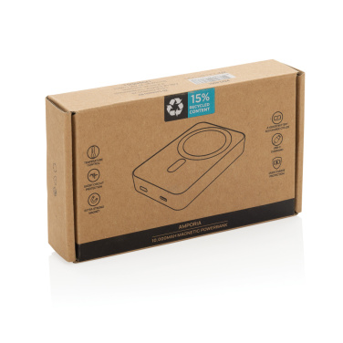 Logotrade promotional merchandise image of: Amporia RCS recycled plastic 10.000mAh magnetic powerbank