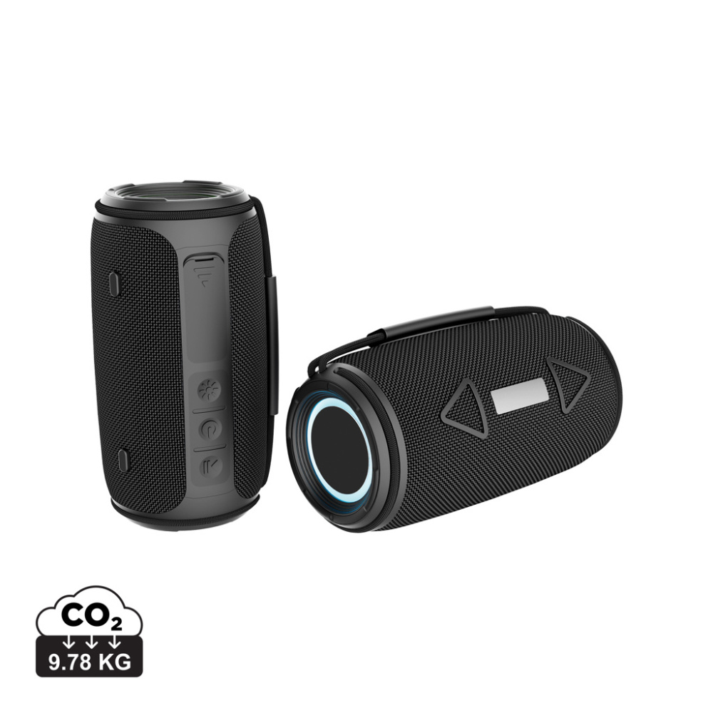 Logotrade promotional item picture of: Prisma RCS recycled plastic IPX 4 waterpoof 16W speaker