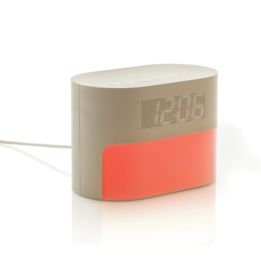 Logo trade promotional merchandise picture of: LumaRise RCS reycled plastic white noise alarm clock