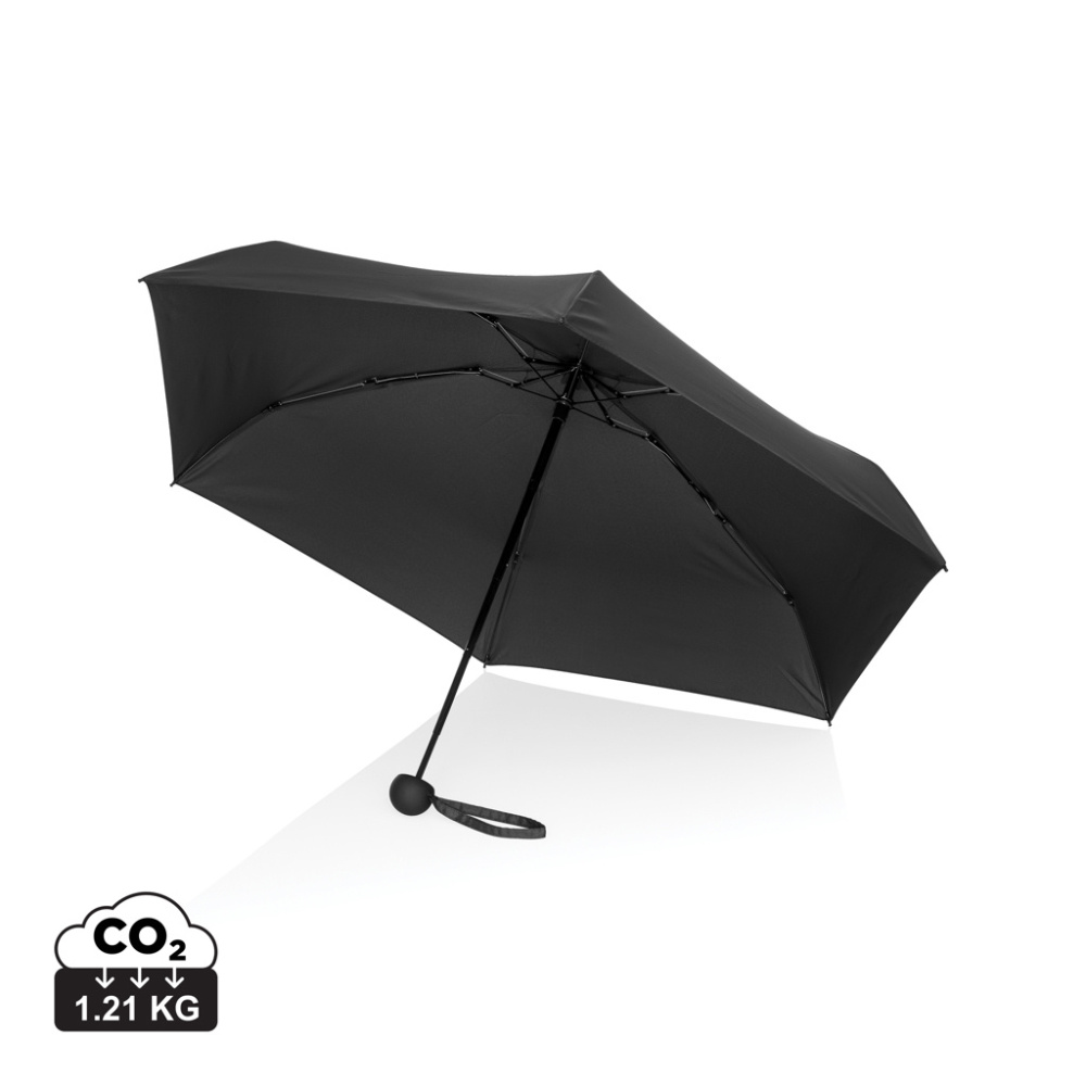 Logo trade promotional giveaways picture of: 19.5" Aware™ RPET super mini manual 190T Pongee umbrella