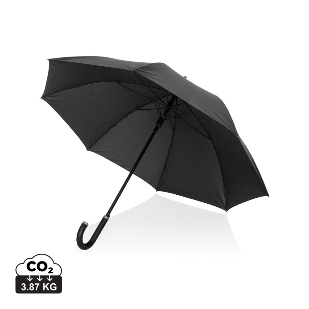 Logo trade promotional giveaways image of: Swiss Peak Vero Aware™ RPET 25” umbrella w luxe handle