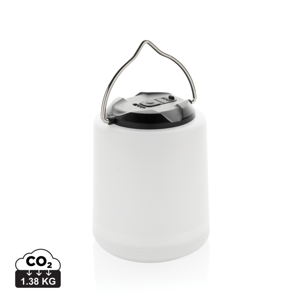 Logotrade promotional merchandise photo of: Limio RCS recycled plastic portable re-chargeable table lamp