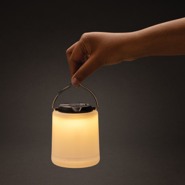 Logo trade promotional gift photo of: Limio RCS recycled plastic portable re-chargeable table lamp