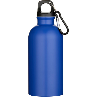 Logotrade promotional merchandise image of: Oregon 400 ml matte RCS recycled single wall stainless steel water bottle with carabiner