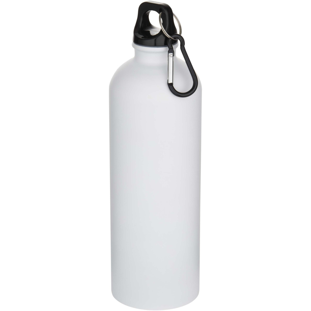 Logo trade corporate gifts image of: Oregon 750 ml matte RCS recycled single wall stainless steel water bottle with carabiner
