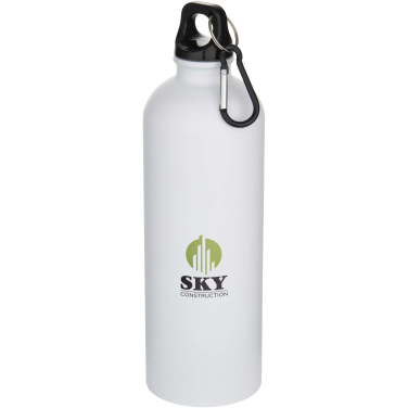 Logo trade promotional giveaways image of: Oregon 750 ml matte RCS recycled single wall stainless steel water bottle with carabiner